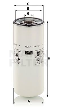 FILTRO COMBUSTIBLE MANN WDK 11 102/28