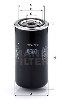 FILTRO COMBUSTIBLE MANN WDK 950