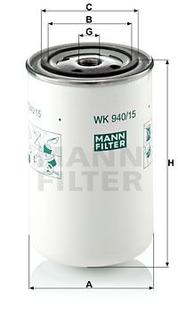 FILTRO COMBUSTIBLE MANN WK 940/15