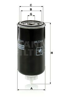 FILTRO COMBUSTIBLE MANN WK 724/4