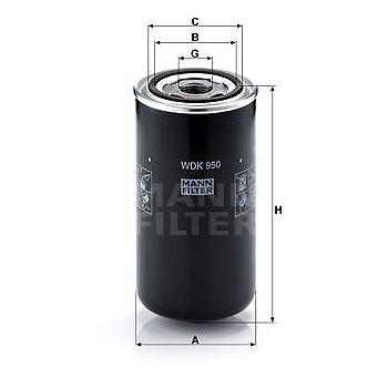 FILTRO COMBUSTIBLE MANN WDK 950