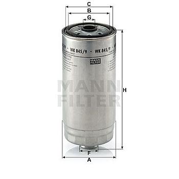 FILTRO COMBUSTIBLE MANN WK 845/9