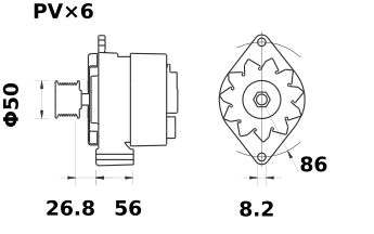 Alternador MAHLE MG332