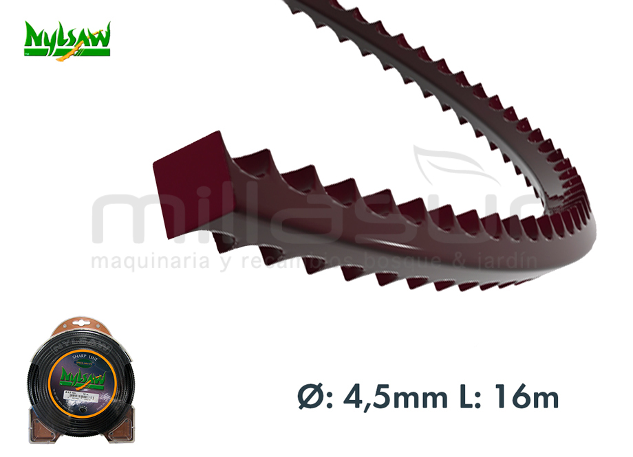 NYLON DENTADO &quot;DIENTE TIBURÓN&quot; NYLSAW DISPENSER 4.5mm x 16m