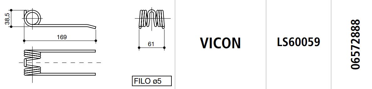 MUELLE ROTOEMPACADORA VICON LS60059