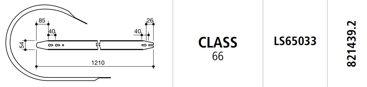 COSTILLA ROTOEMPACADORA CLAAS 66 LS65033