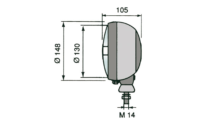 FARO TRACTOR 12V 45/40W 24V 55/50W CON LUZ POSICIÓN