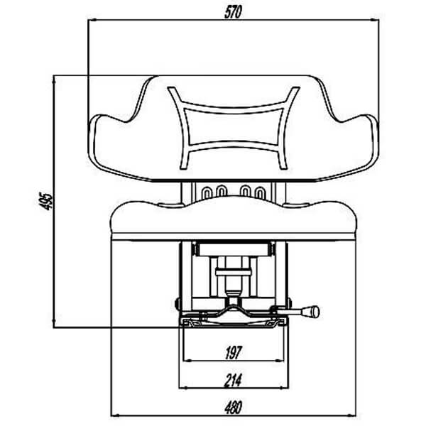 ASIENTO TRACTOR UNIVERSAL REGULABLE &quot;ECO&quot; RM20 105