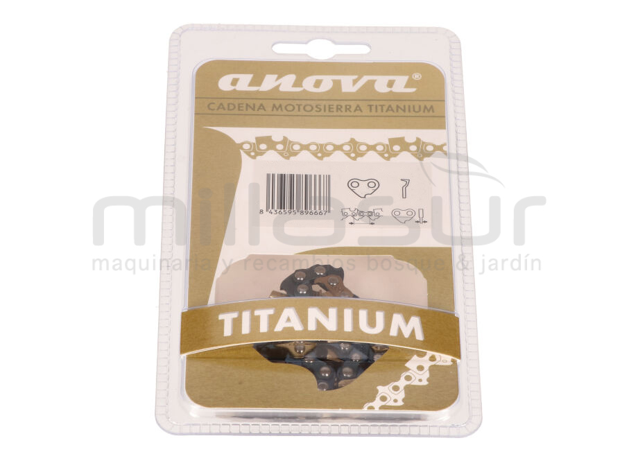 CADENA ANOVA TITANIUM 3/8&quot; BP - .050&quot; REDONDO - 50 E