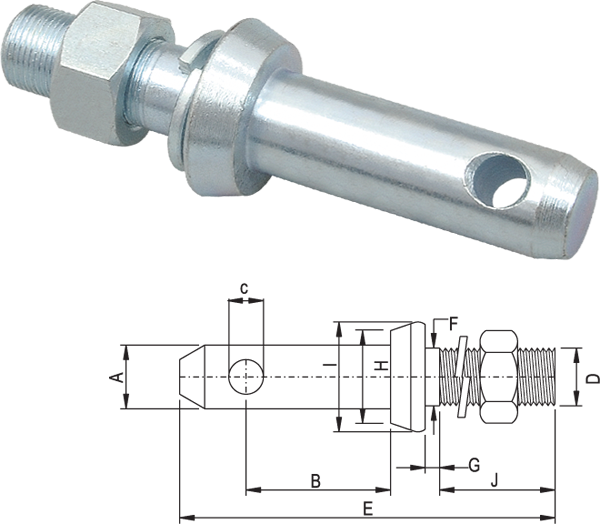 BULON CON ROSCA BRAZO INFERIOR 25x146 mm