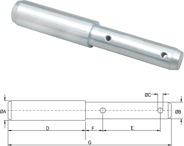 BULON-PASADOR 2 MEDIDAS 28/22X180mm