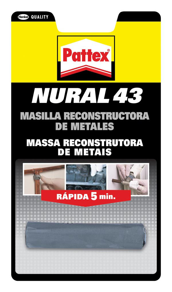 PATTEX NURAL 43 BARRA 48g Masilla reconstructora de metales