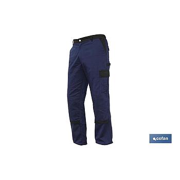 PANTALON TRAB. FLEX. "JANO" SLIM FIT MARINO/NEGRO T-44