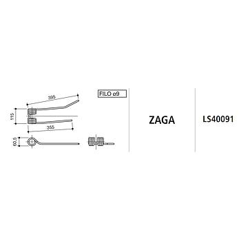 MUELLE RASTRILLO ZAGA ESTRECHO DERECHO LS40091