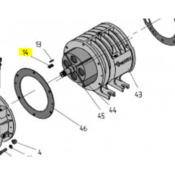 Chaveta depresor Hertell KD-6500 a KD-14000 (N.14)